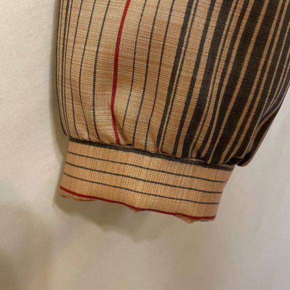 Vintage JONATHAN MARTIN Silk Striped Button-Down Shirt - Picture 5 of 12